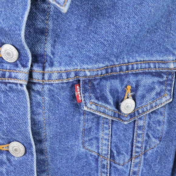 Levis Button Up Denim Vest Jean Jacket - Picture 3 of 4